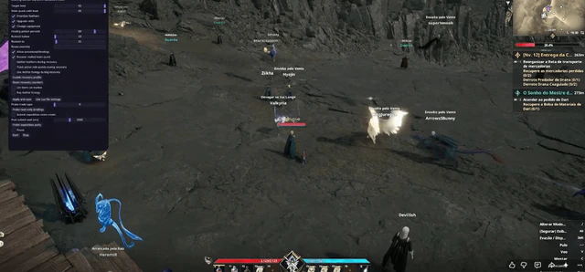 Skill aim assist guide: staff, bow and gun — Aion 2 cheat gameplay screenshot