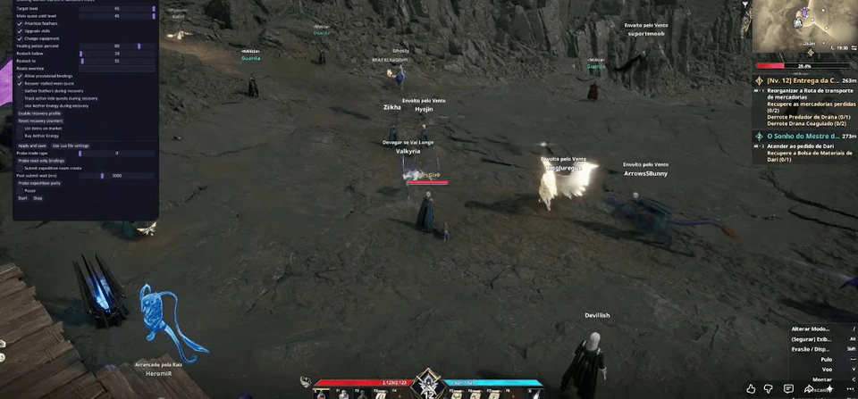 Training grounds vs Abyss Aion 2 cheats — Aion 2 cheat gameplay screenshot
